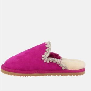 MOU Suede Eskimo Stitch Slipper Slides Size 39 EU or 8 US NIB